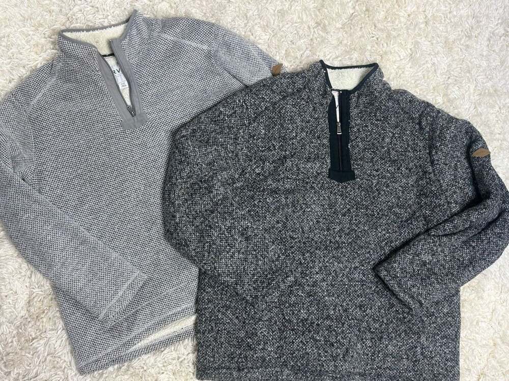 Orvis XL Men's 1/4 Zip Sherpa Lined Pullover Fleece Set of 2